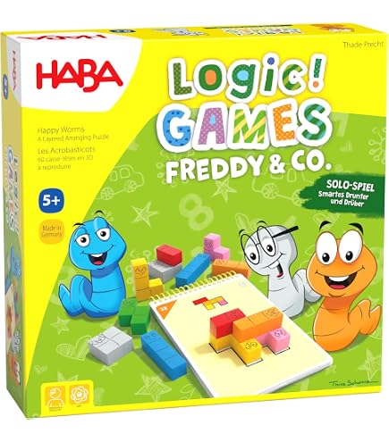 HABA Logica! Games Les Acrobasticots - Gioco Di Logica 3D Per Bambini 5+ - 60 Puzzle