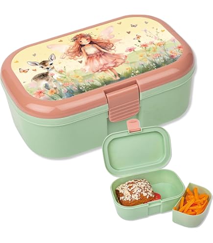 Boîte à Déjeuner Enfants Lutz Mauder - Motif Animaux De La Forêt & Chevreuil Adorable, Compartiment Séparé, Idéale École Primaire