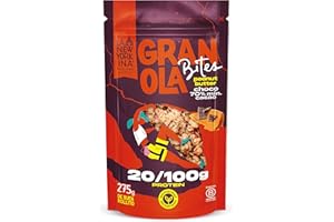 LA NEWYORKINA BITES Granola Peanut Butter Chocolate con avena y crema de cacahuete. Con mucho chocolate, casi el 22% del envase es chocolate con un mínimo del 70% de cacao. 275gr