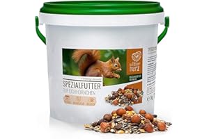 WILDTIER HERZ cuore di animale I selvatico Cibo per scoiattoli adatto alla specie 1kg per scoiattoli e scoiattoli I Cibo per scoiattoli tutto l'anno I Cibo per scoiattoli