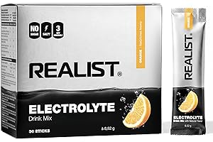 REALIST® Elektrolyty Bez Cukru [30 SZTUK] Elektrolity Bez Cukru - Elektrolity w Proszku na Sport i KETO - 1000 mg Sodu, 330 mg Potasu, 60 mg Magnezu - Szybka Hydratacja, Wyprodukowane w Austrii