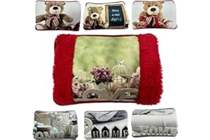 VITBEL Borsa Acqua Calda Elettrica 500W con Morbida Fodera in Peluche, Temperatura Massima 75°C, Ideale come Scaldamani e Scaldapiedi, per Alleviare Dolori Muscolari, Dorsali e Mestruali (Rosso)