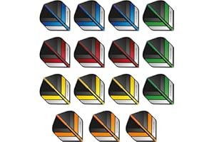 ‎RED DRAGON Red Dragon: Hardcore Selection Pack, Extra Thick Standard Dart Flights - 4 or 5 sets per pack (12 or 15 flights in total) depending on pack size