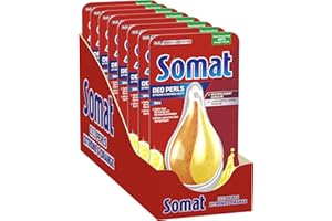 ‎SOMAT Somat Deo Perls Geschirrspüler Deo Zitrone & Orange (60 Spülgänge), Spülmaschinen Deo zur Geruchsneutralisierung für einen frischen Geschirrspüler Duft (8x17g)