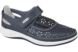 Boulevard - Chaussures ouvertes perforés (pied large) - Femme