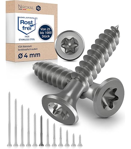 Torx, 4.000 viti per legno a testa rapida CSK Easy Torx, 3,5 mm, 20 mm, con punta inclusa
