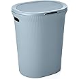 Tatay Baobab Laundry Basket, 40L Capacity, Polypropylene, BPA free, with Lid. Mist Blue. Measures 41 x 33 x 50 cm