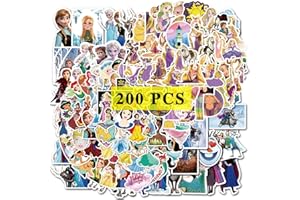 GTOTd Princess Stickers (200Pcs) Cartoon Cute Gifts Merchandise Merch Party Supplies Vinyl Water Bottle Luggage Guitar Skateboard Cute Aesthetic Manga Gifts for Teens