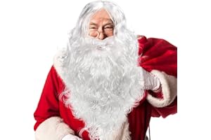 rosenice Santa Bart und Perücke Set für Weihnachten/Halloween