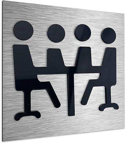 Cartelli Push Pull Autoadesivi Per Porte - 4 Pezzi Formato Misto, Vinile Lucido Rimovibile - Foto 5