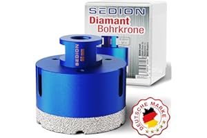 SEDION ® Bohrkrone 68mm x M14 - Dosenbohrer zum Bohren von harte Fliesen - Dosensenker 68 - Sedion Premium Qualität mit hochwertige Diamanten - Kompatibel mit Bosch, Makita uvm. Winkelschleifer Flex