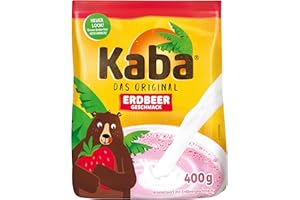 ‎KABA Kaba Erdbeer 400g Beutel Trinkpulver, das Original Erdbeermilch-Pulver zum Anrühren in kalter und warmer Milch