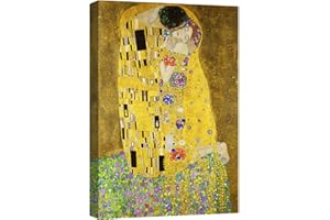 canvashop Quadri Moderni Soggiorno Klimt Il Bacio Cm 50X35 Quadro Verticale Su Tela Canvas Stampe Da Parete Arredo Casa Camera Da Letto