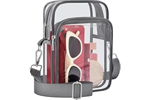 BAGENIUS Clear Bag for Stadium Events, Small Clear Purse with Removable Strap, Clear Stadium Bag for Sports Work Concert