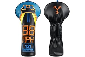 LZFAN Golf Club Covers Funny Golf Head Covers, Golf Club Head Covers Driver Fairway Wood Hybrid Mallet Blade Putter Golf Club Headcover Protector Embroidered Leather