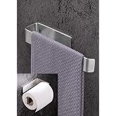 DELTAHOME Paslanmaz &Ccedil;elik Havluluk ve Tuvalet Kağıdı Askısı SET INOX Kendinden Yapışkanlı Anında Kolay Montaj Vida Yok!