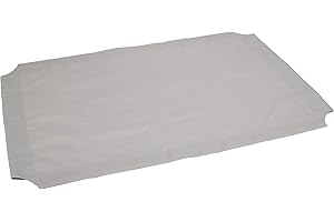 Amazon Basics Copertura di ricambio per brandina sopraelevata per animali Cane in tessuto rinfrescante, Grigio, L 112 x P 82 x H 1 cm