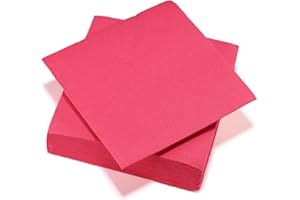 LE NAPPAGE ARTS DE LA TABLE Le Nappage - Tovaglioli di Carta Tex Touch - Colore Rosa Fucsia - Tovaglioli di Carta Certificata FSC® - Riciclabili e Biodegradabili - Set di 40 Tovaglioli Grande Formato 38 x 38 cm Fucsia