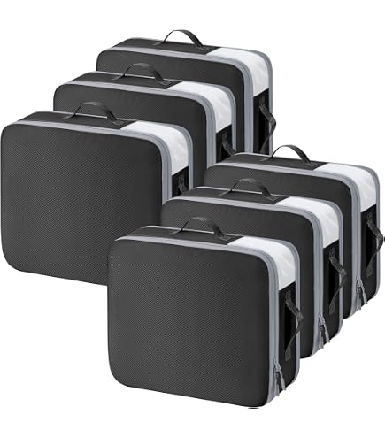 Organizer Autocompressione Salvaspazio - 52x42x60 Cm - Per Coperte, Vestiti, Traslochi - Tessuto Nylon