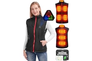 CYCYHEAT Women Heated Gilet- Lightweight Heating Vest Jacket Coat with Battery Pack Heated Clothing, 4 in 1 Smart Controller