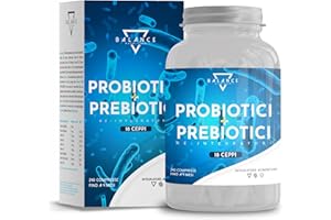 BALANCE NUTRITION PROBIOTICI E PREBIOTICI - 240 Capsule | Probiotici per Intestino | 18 ceppi batterici, Lactobacillus, Enzimi digestivi, Inulina | 20 Miliardi CFU