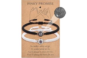 MANVEN Couple Bracelets Projection of 100 Languages of I Love You Matching Couple Braided Bracelet for Boyfriend Girlfriend Husband Wives Valentines Day