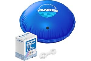 YANKEE POOL PILLOW Yankee Rundes Poolkissen Winter Ø120 cm | Aufblasbares Pool Luftkissen für Poolabdeckung Winter | rundes, kältebeständiges & reißfestes PVC Schutzkissen zum Überwintern des Pools