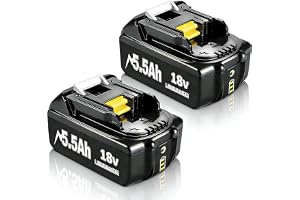2 x 18 V 5,5 Ah batteri för Makita, Powtree ersättningsbatteri för Makita 18 V BL1860B