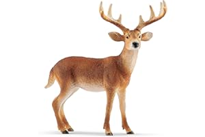 SCHLEICH WILD Life | Weißwedelhirsch 14818 | detailgetreue Tierfiguren | Zoo Spielzeug | Geschenk für Jungen & Mädchen | Deko für Geburtstag oder Weihnachten | Spielfigur ab 3 Jahren | 11 x 5 x 10 cm