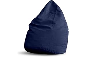 Lumaland Poltrona Sacco Pouf Puff Luxury XL Plus Comfortline 220 lt Blu Scuro