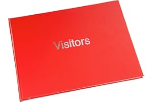 Esposti Visitors Guest Record Book - Hard Back Cover - 720 Entries Capacity - Red - 270mm x 200mm