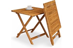 ‎CASARIA Casaria® Beistelltisch Holz Vollmontiert Klappbar 80kg Belastbar Balkon