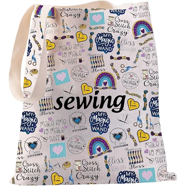 Näh-Geschenk Tasche 'Ja, I Really Do Need All This Fabric' – 23x17x5 Cm, Segeltuch Mit 3D-Druck | Make-up Tasche Oder Geschenk Für Quilter & Näherinnen