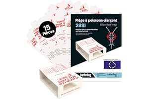 Catchmaster 288i Piège Poissons d'argent | 15x Adhésifs Contre Insectes | Solution Efficace pour Poissons d'argent