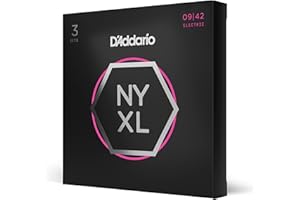 Struny do gitary elektrycznej D'Addario NYXL0942-3P z niklowaną owijką, superlekkie, 9-42, 3 zestawy