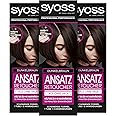 Syoss Root Retoucher Dark Brown Level 1 (3 x 60ml) Semi-Permanent Root Colour for 7 Days Without Roots, Hair Colour for Quick and Easy Root Treatment