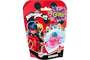 Simba Glibbi Miraculous Surprise, Badebombe in 1 von 4 Farben, Ladybug, mit Überraschungsfigur, 100g, ab 3 Jahren