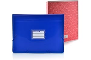 Office Box - Pack Vuelta al Cole: Carpeta Clasificadora PLUS COLORLINE - Con Apartado Para Cuaderno - 12 Divisiones + Carpeta 4 Anillas 25 mm – by Colorline (Azul Oscuro + Carpeta Anillas)