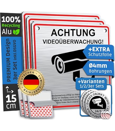 Schild Videoüberwachung in Sonstige Sammler-Werbeschilder online kaufen