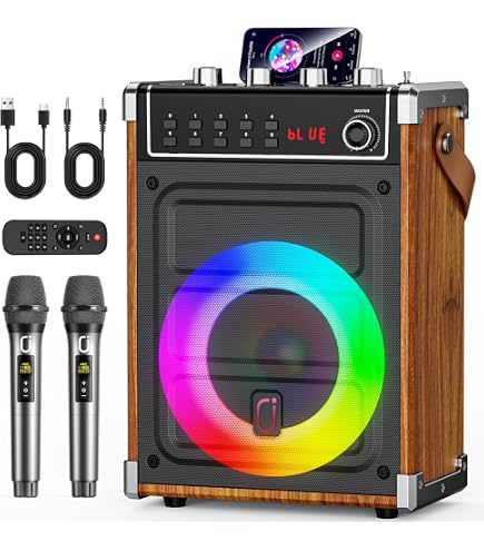 RHM K666 Karaoke Machine with Rich & Deep Bass, Powerful Sound, 2