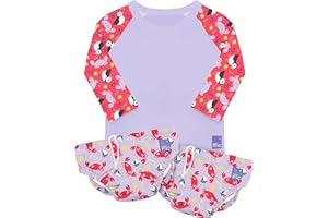 ‎BAMBINO MIO Bambino Mio, revolutionäres wiederverwendbares Schwimm-Set - 2 Schwimmwindeln und 1 Schwimmshirt für Babys und Kleinkinder, Sonnenschutz LSF40+