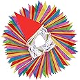 EDATOFLY 80m Bunting Flags, Multicolor Nylon Bunting Banner Pennant Banner with 150 Pcs Triangle Flags for Festivals Birthday Party Indoor Outdoor Home Garden Decoration