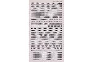 APLI Buchstaben- und Zahlenetiketten, Farbe: schwarz Buchstaben und Zahlen 4 mm Schwarz