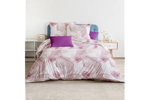 HOMEYA - Juego de Fundas Nórdicas Cama 150 de 4 Piezas - Funda Edredón Poliéster 230x220 con 2 Fundas de Almohada 45x70 y Bajera Ajustable 150x190x20, Patrón Moderna de Poliéster Estampado