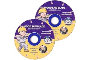 INDRNIF 2 Lames de Scie Circulaire 115 mm pour Bois - Disque à Tronçonner pour Meuleuse d'Angle