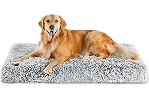 WESTERN HOME WH Western Home Orthopädisches Hundebett Grosse Hunde, Hundekissen mit eierförmiger Kistenschaum, Waschbar rutschfest Hundematten 104x73.5x10cm