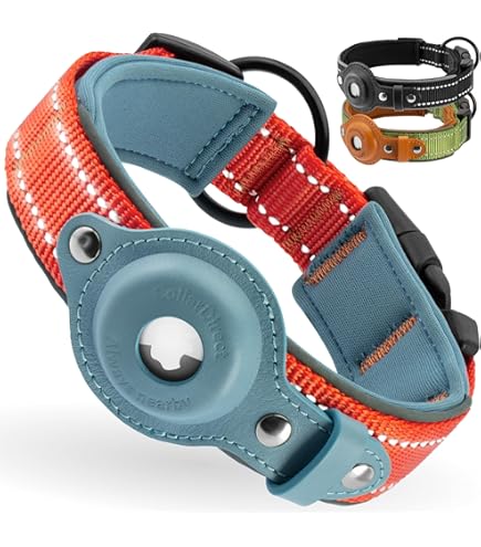 LZXLXS Airtag Hundehalsband Mit Wasserdichter Halterung - Reflektierend & Gepolstert