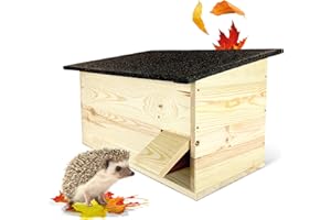 gartenetage Igelhaus mit Rattenklappe & Labyrinth-Eingang/Igelhaus Winterfest mit Boden Katzensicher/Igelfutterhaus produziert in Deutschland & aus zertifiziertem Holz