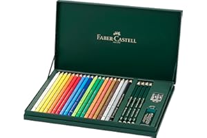 Faber-Castell Art & Graphic Polychromos Colour Pencil, Gift Set, Mixed MediaMulticoloured, Polychromos Gift Set, For Art, Craft, Drawing, Sketching, Home, School, University, Colouring
