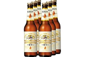 ‎KIRIN ICHIBAN KIRIN ICHIBAN japanisches Premium Bier (helles Malzbier, nach dem First Press Verfahren gebraut, Flaschenbier mit 5% Alkoholgehalt, Einweg, Sechserträger) (6 x 0,33 l)
